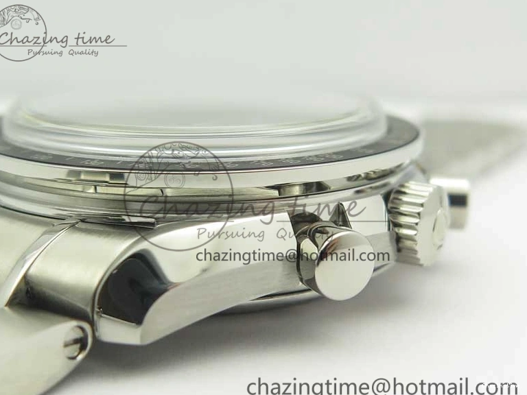 0419 Durable Speedmaster Professional SS OMF Best Edition Black Dial on SS Bracelet Manual Winding Chrono Movement 7995